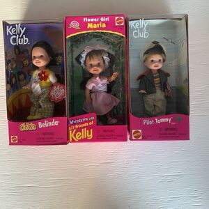 Mattel Barbie Kelly Club Pilot Tommy, Clown Belinda, Adventure Kelly Doll NIB